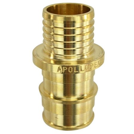 APOLLO VALVES ExpansionPEX Series Coupling, 34 in, Barb, Brass, 200 psi Pressure EPXBC3434
